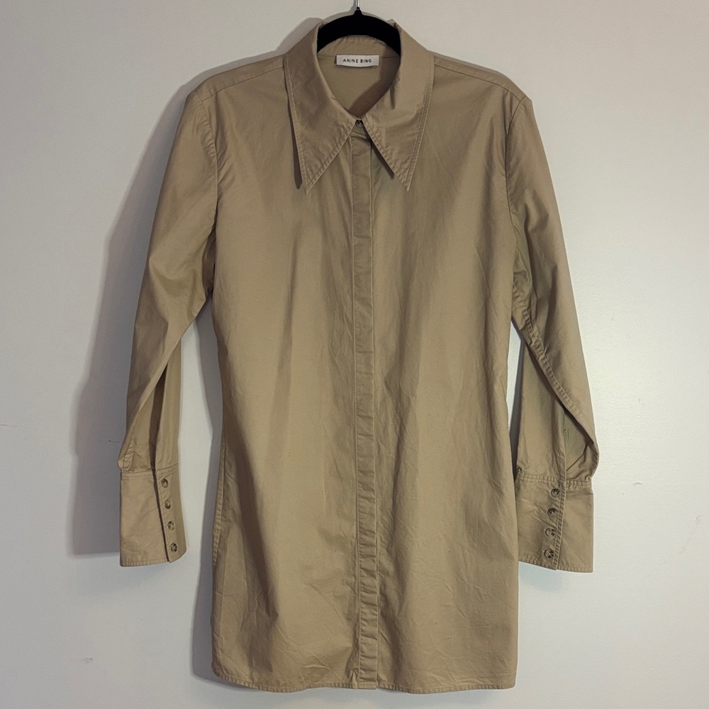 Anthropologie Anine Bing long sleeve cotton t-shirt Tiffany dress